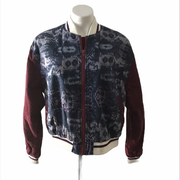 NWT, Free People Varsity of Dreams Bomber Jacket, Sz S - Picture 5 of 13